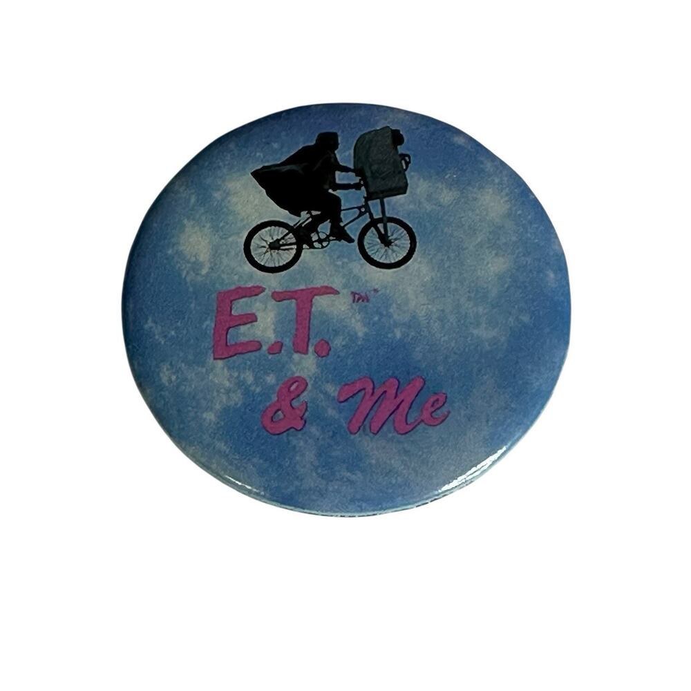 Universal Studios ET and Me Promo Pin 1982 Vintage Button Pinback